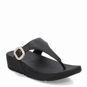 Women's FitFlop, Lulu Crystal Buckle Thong Sandal Boss Glow