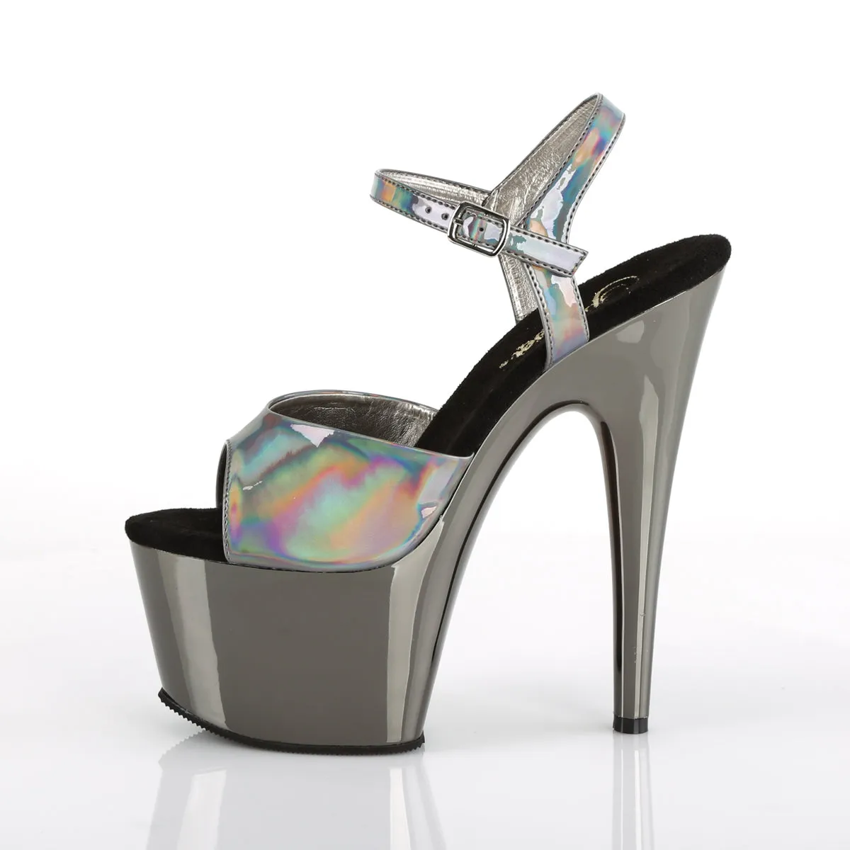ADORE-709HGCH Pleaser Pewter Hologram/Pewter Chrome Sexy Platform Shoes (Pole Dancing Heels) Asics Solution Speed Ff 3 All Court Shoes