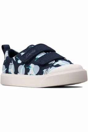 Clarks City Bright Toddler navy interest Everyday Wear