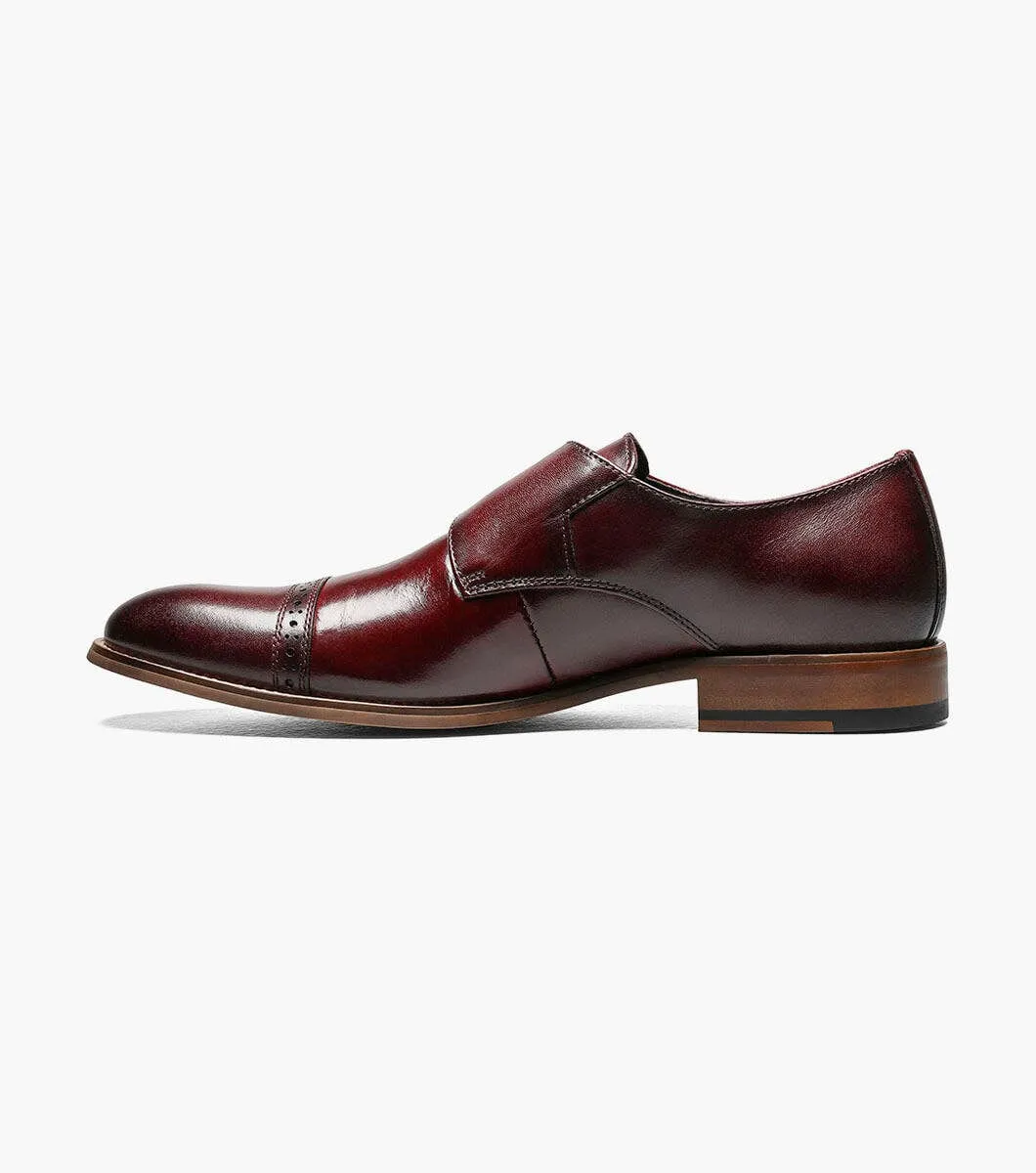 Desmond Cap Toe Monk Strap Asics Shiny Shoes