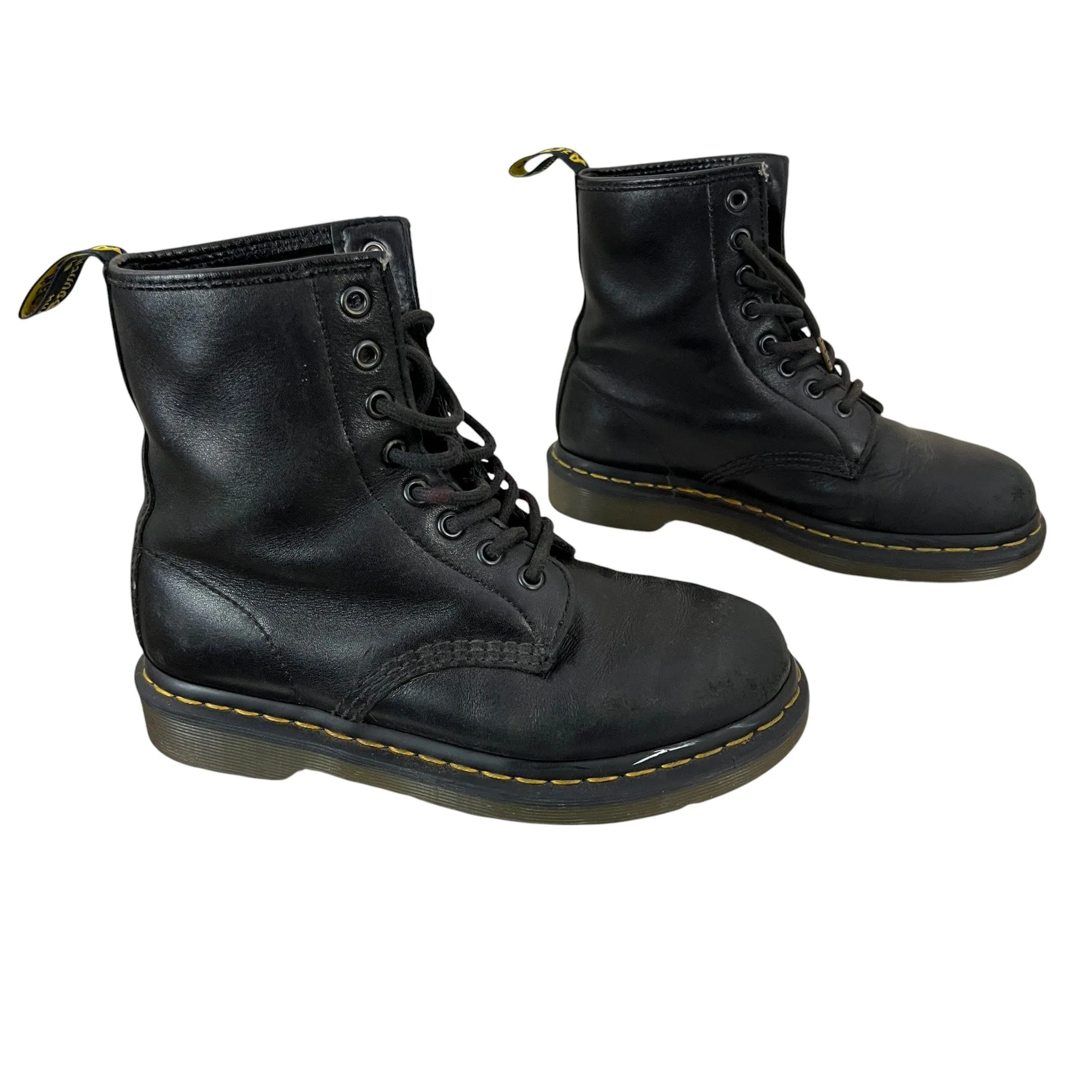 Kitten Heel Ankle Boots Doc Marten 1460 Leather lace-up Ankle Boots Size 7