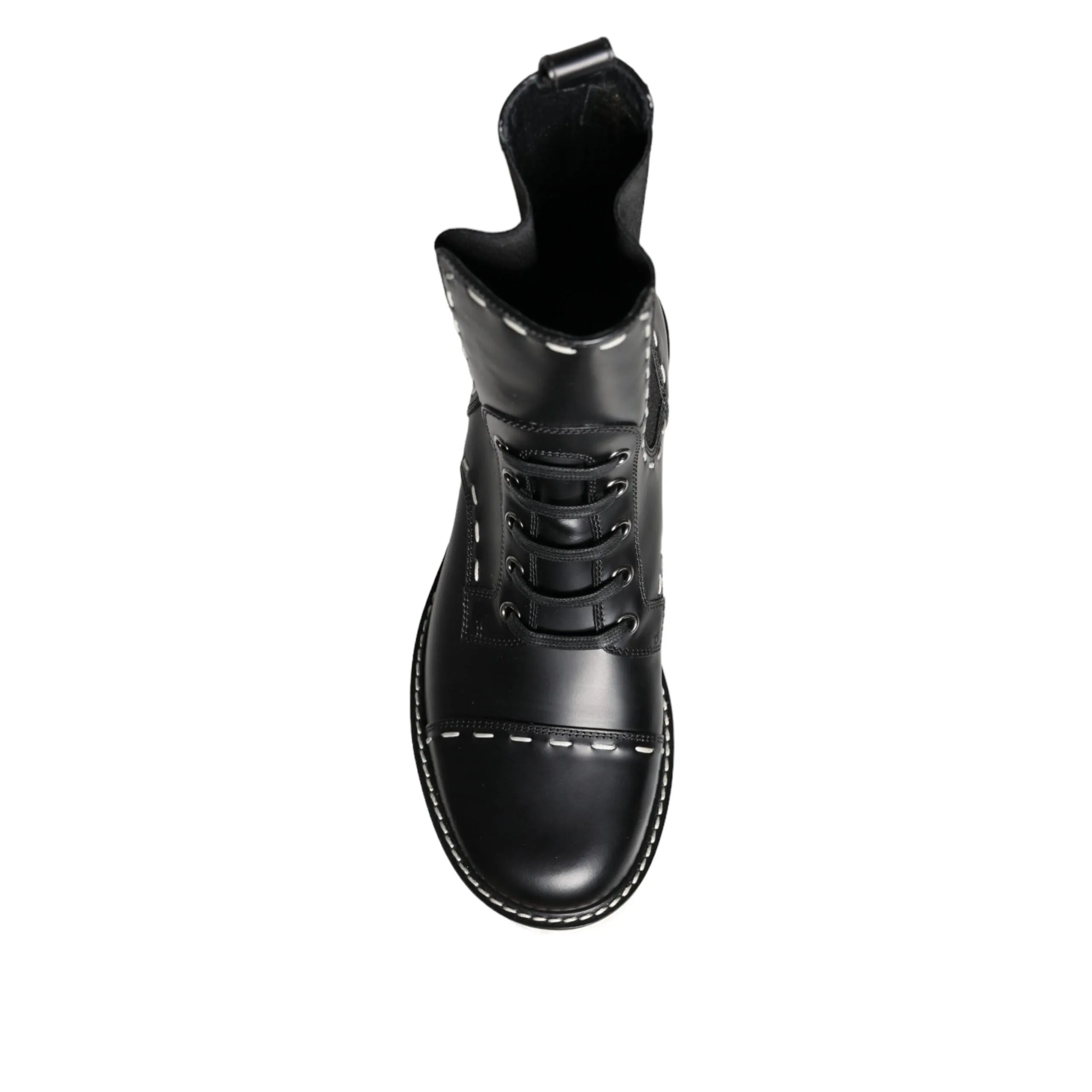 Adidas Campus 00s Shoes Dolce & Gabbana Black Leather Combat Mid Calf Boots Shoes