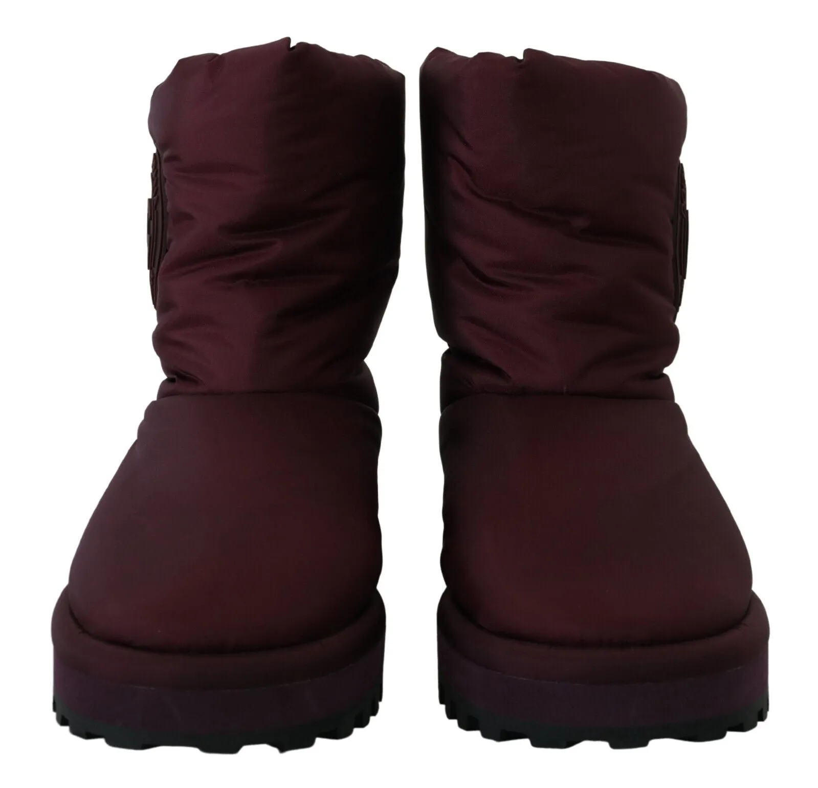 Dolce & Gabbana Elegant Bordeaux Mid Calf Boots Boots Knee High