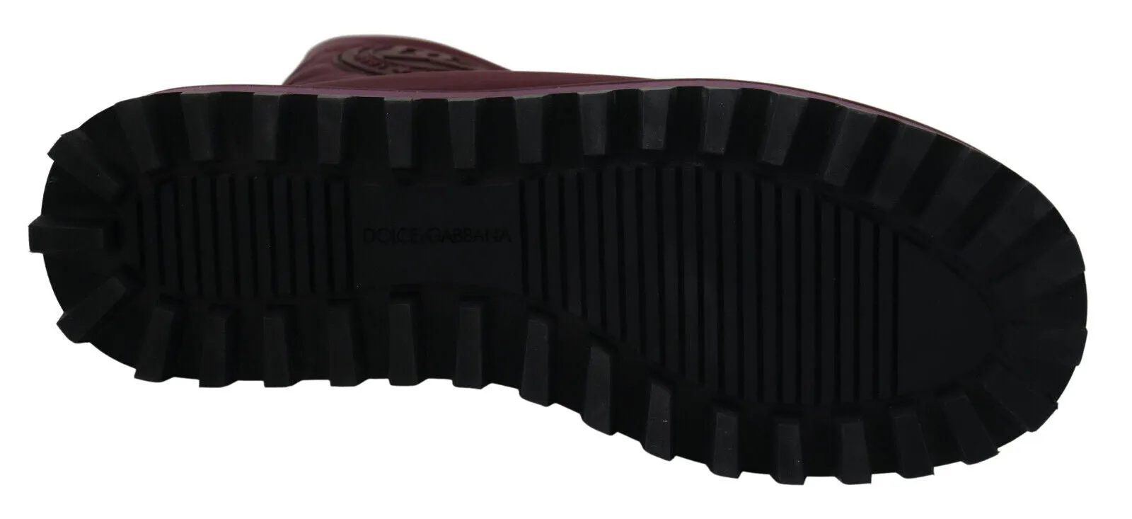 Dolce & Gabbana Elegant Bordeaux Mid Calf Boots Best Rain Boots