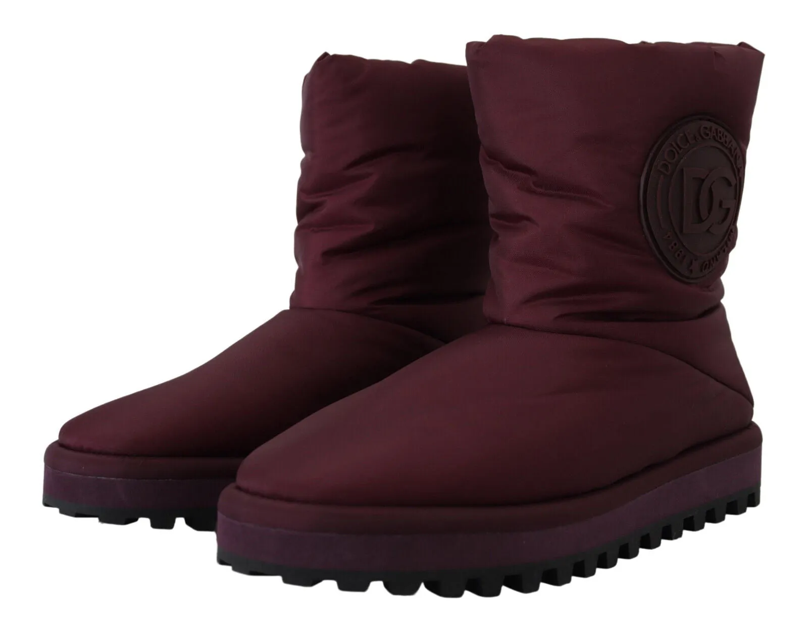 Dolce & Gabbana Elegant Bordeaux Mid Calf Boots Kids Boots