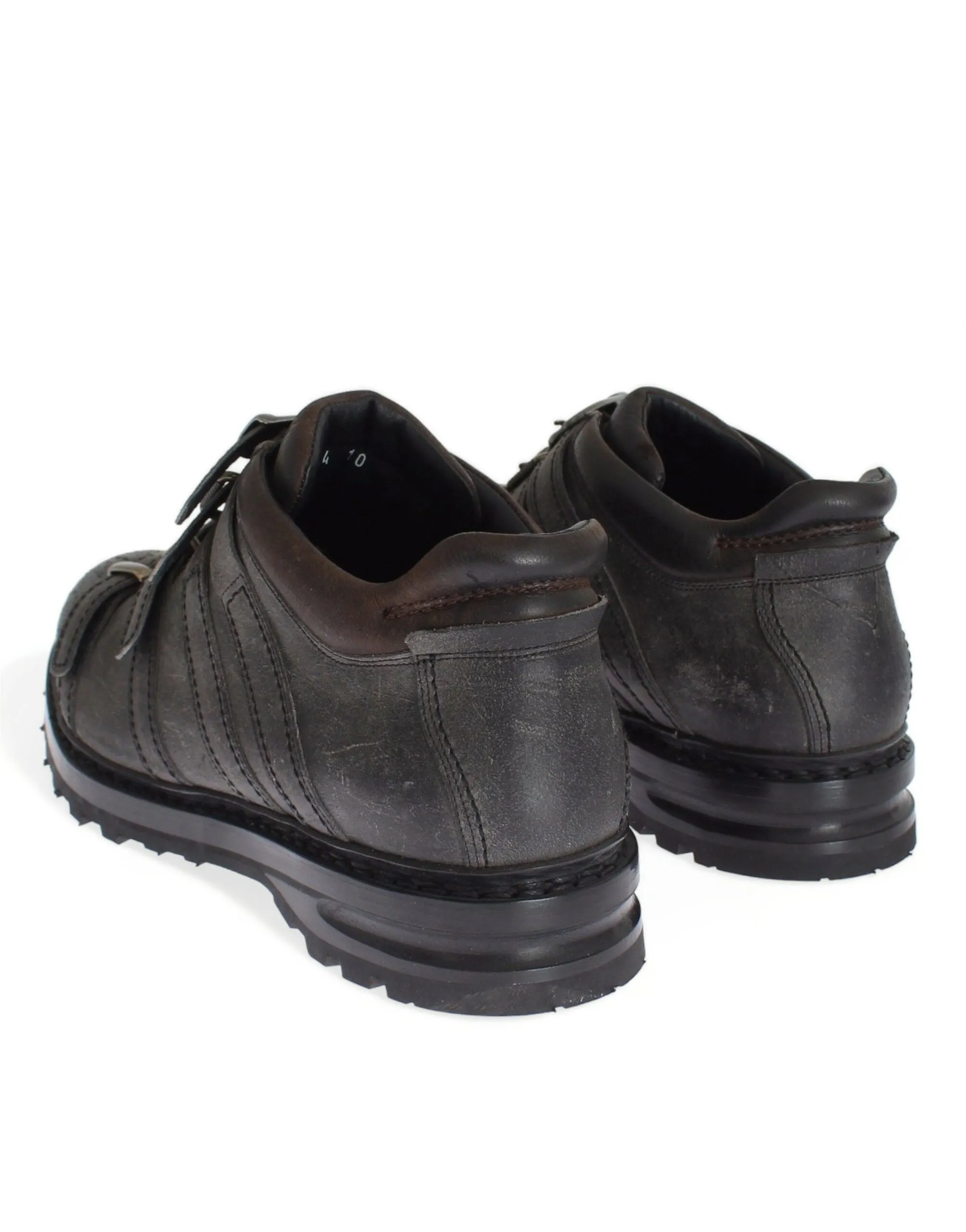 Adidas Sock Shoes Dolce & Gabbana Gray Leather Ankle Strap Shoes Boots