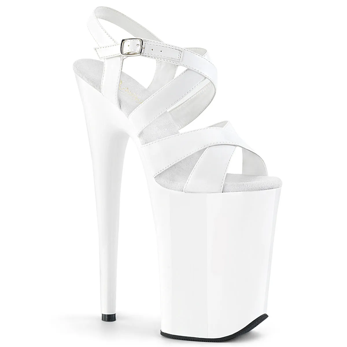 INFINITY-997 Pleaser White Patent Sexy Platform Shoes (Pole Dancing Heels) Best Asics Running Shoes For Arch Support