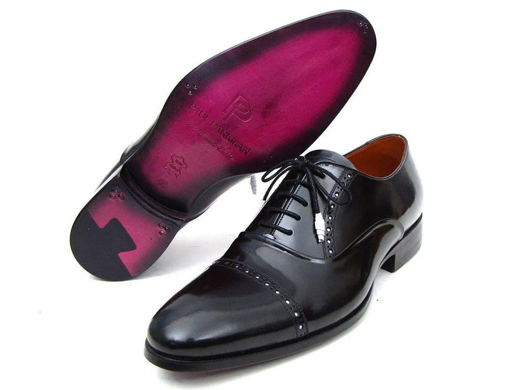 Tennis Shoes To Wear With Dress Paul Parkman Men's Captoe Oxfords Black Dress Shoes (ID#78RG61)