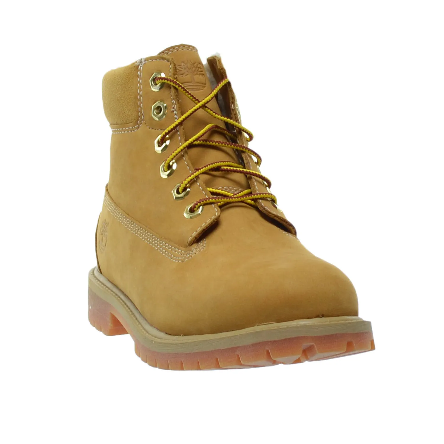 Timberland Big Kids 6 Inch Classic Waterproof Shearling Boots Wheat Toddler Hiking Boot