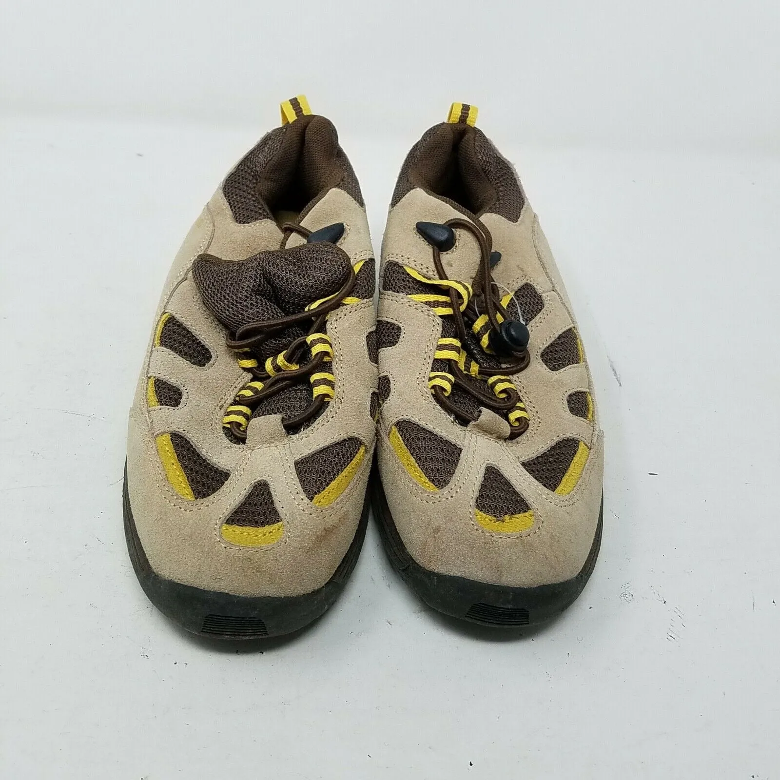 Lands End Boys Leather Hiking Shoes Cinch Up Tie Kids sz 5Y Shoe Boots Tan Girls Oboz Mid Hiking Boots