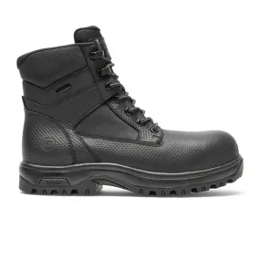 Orthopedic NULL Dunham 8000 Works 6" Safety Boot (Men) - Black Textured Leather