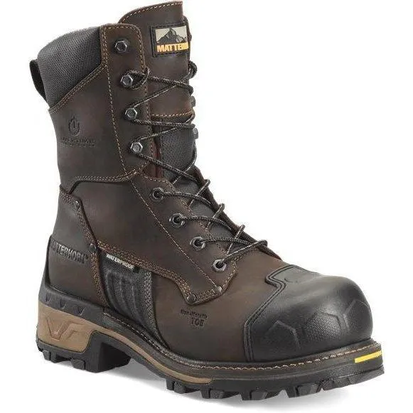 Matterhorn Men's Max 8" Composite Toe Waterproof Logger Work Boot Brown MT2560 Extra Wide Work Boots