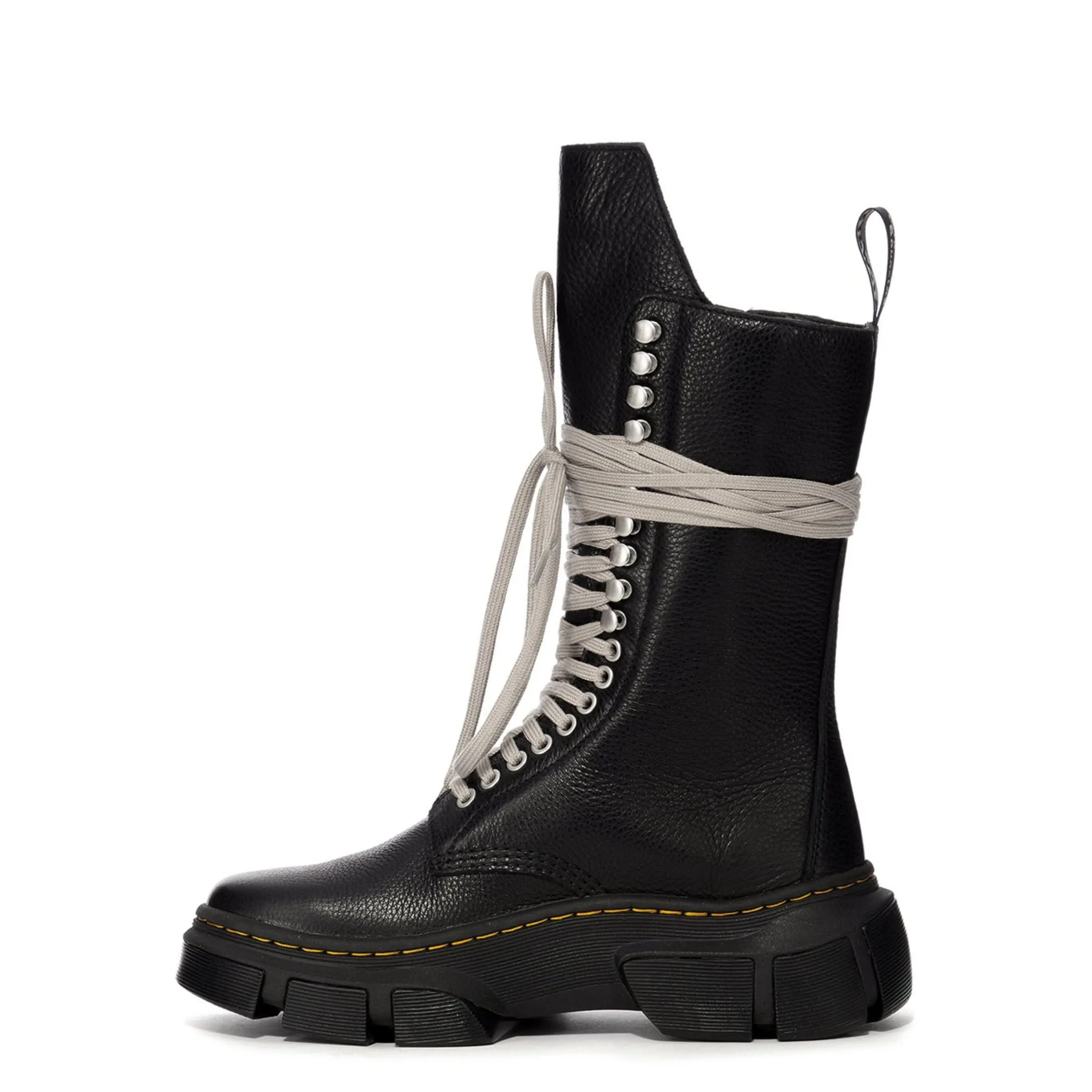 Cool Boots Rick Owens x Dr. Martens 1918 Calf Length Boots in Black