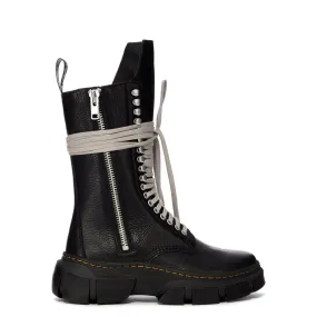 Rick Owens x Dr. Martens 1918 Calf Length Boots in Black Boots Camouflage