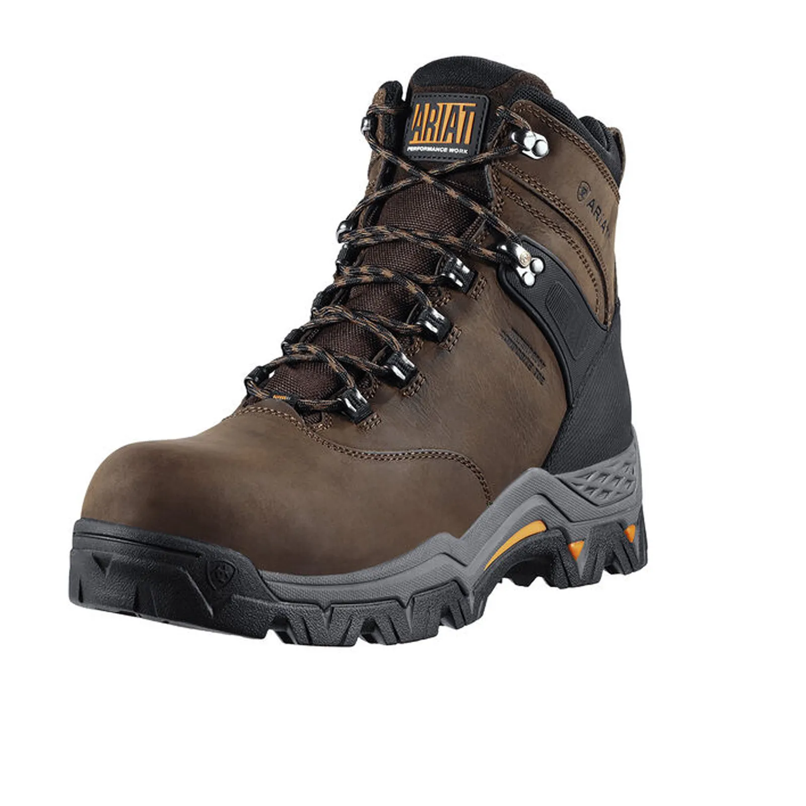 Ariat Workhog Trek 6" Waterproof Composite Toe Work Boot (Men) - Oily Distressed Brown Chemical Resistant Waterproof Work Boots