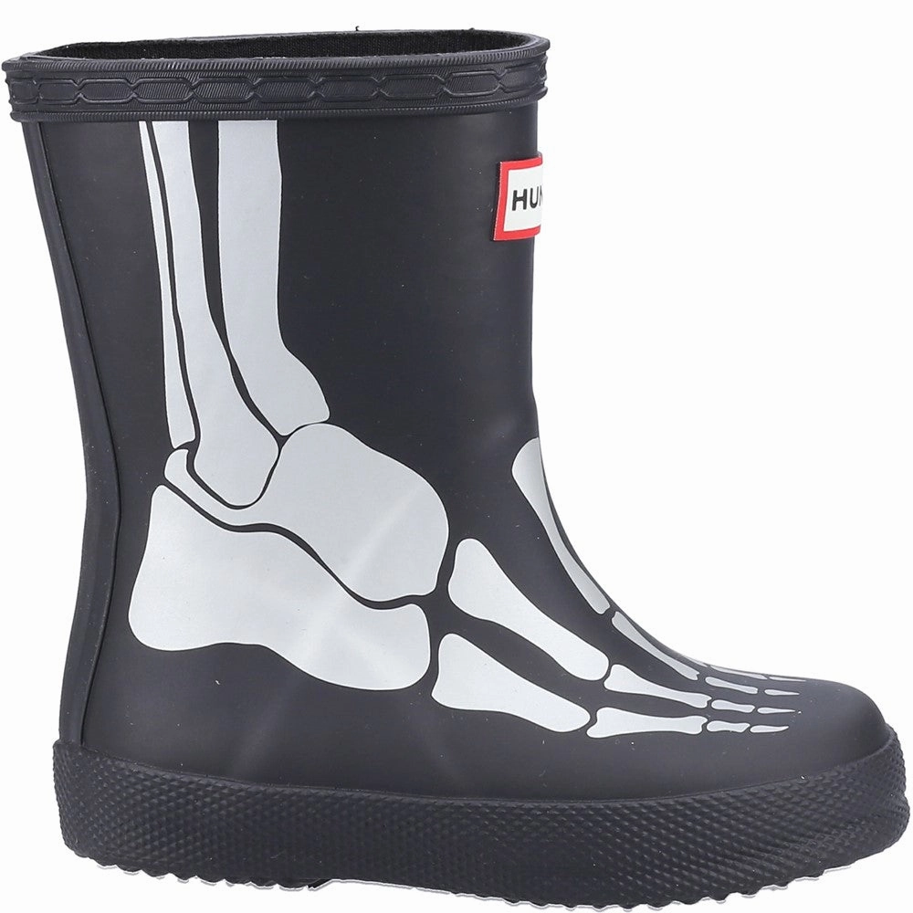 Flexible Movement Rough Ready Hunter Little Kids Original First Classic Metallic Skeleton Boot