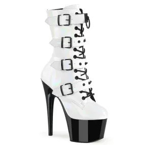 ADORE-1046TT White Upper Black Platform Extoic Dancer Boots Adidas Supernova 2.0 Running Shoes