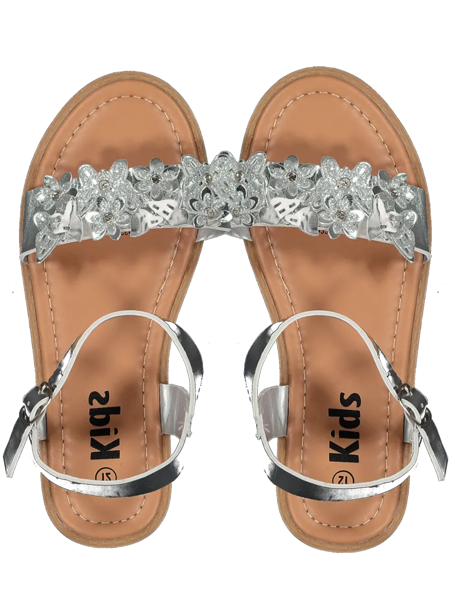 Reed Sandals Silver Faux Leather Sandals