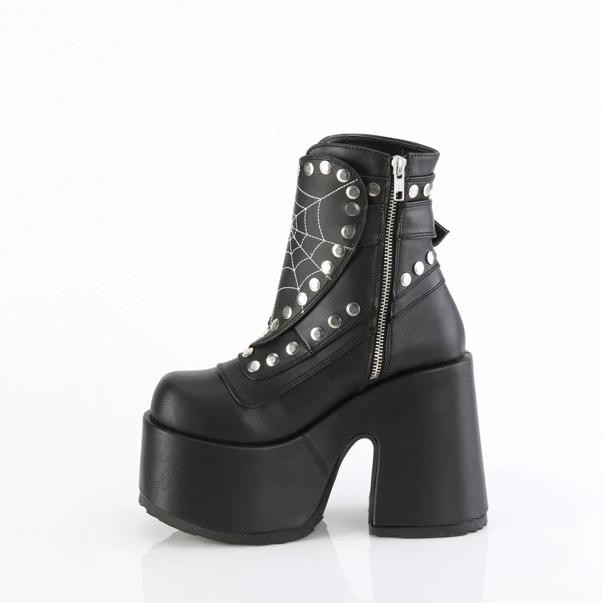 Work Boots Good For Plantar Fasciitis 5 Inch Heel CAMEL-70 Black Pu