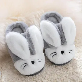 Adorable Rabbit-Themed Winter Slippers for Kids - Warm and Comfy Design Sans Slippers