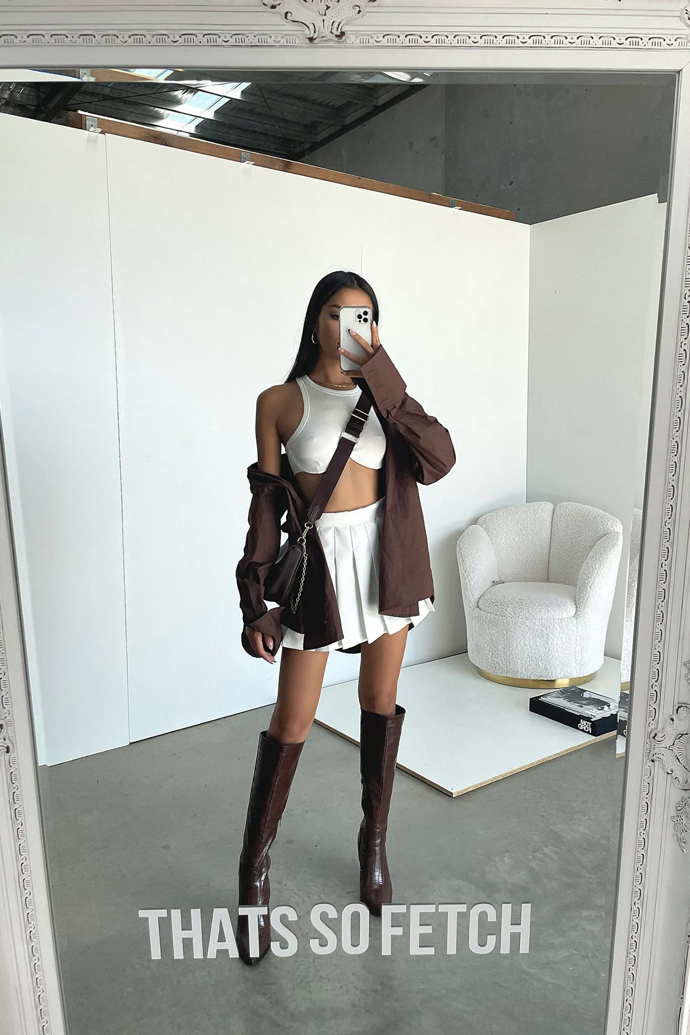 Edora Knee - High Boot - Brown Croc Mahomes Adidas Shoes