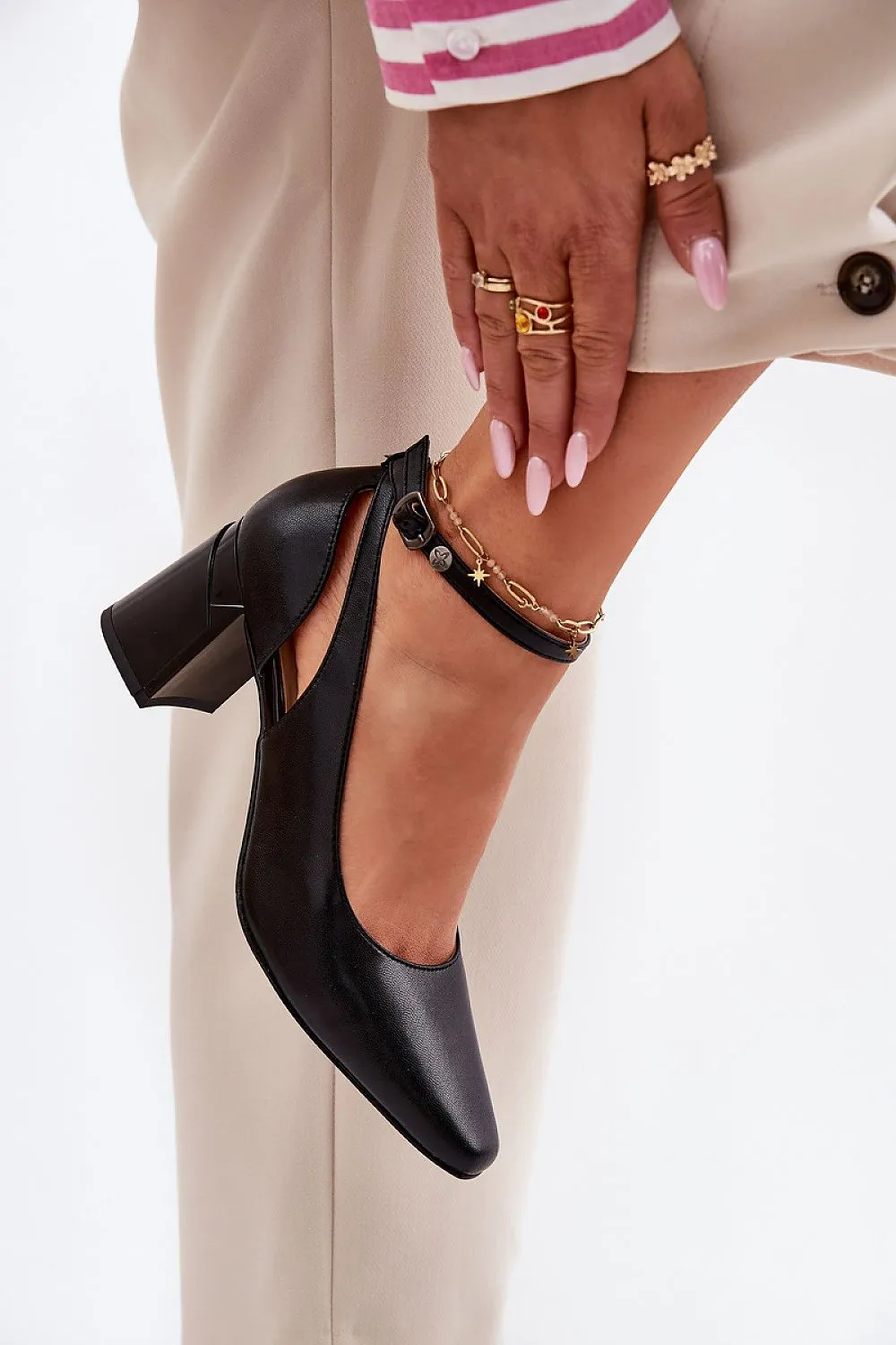 No Heel Knee High Boots Block heel pumps