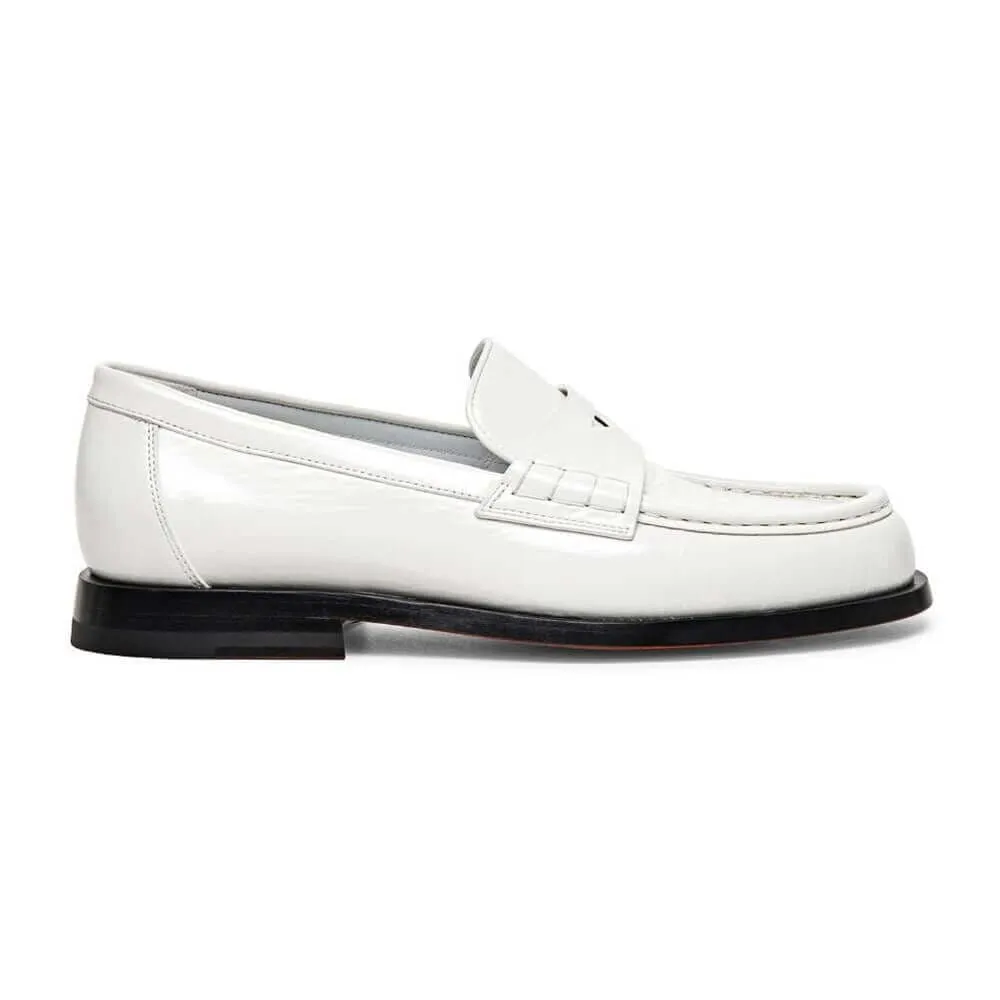 6 CM / 2.36 Inches - CMR CHAMARIPA Elevator Shoes For Women - Hidden Heel Shoes - White Leather Penny Loafers Loafers With Laces