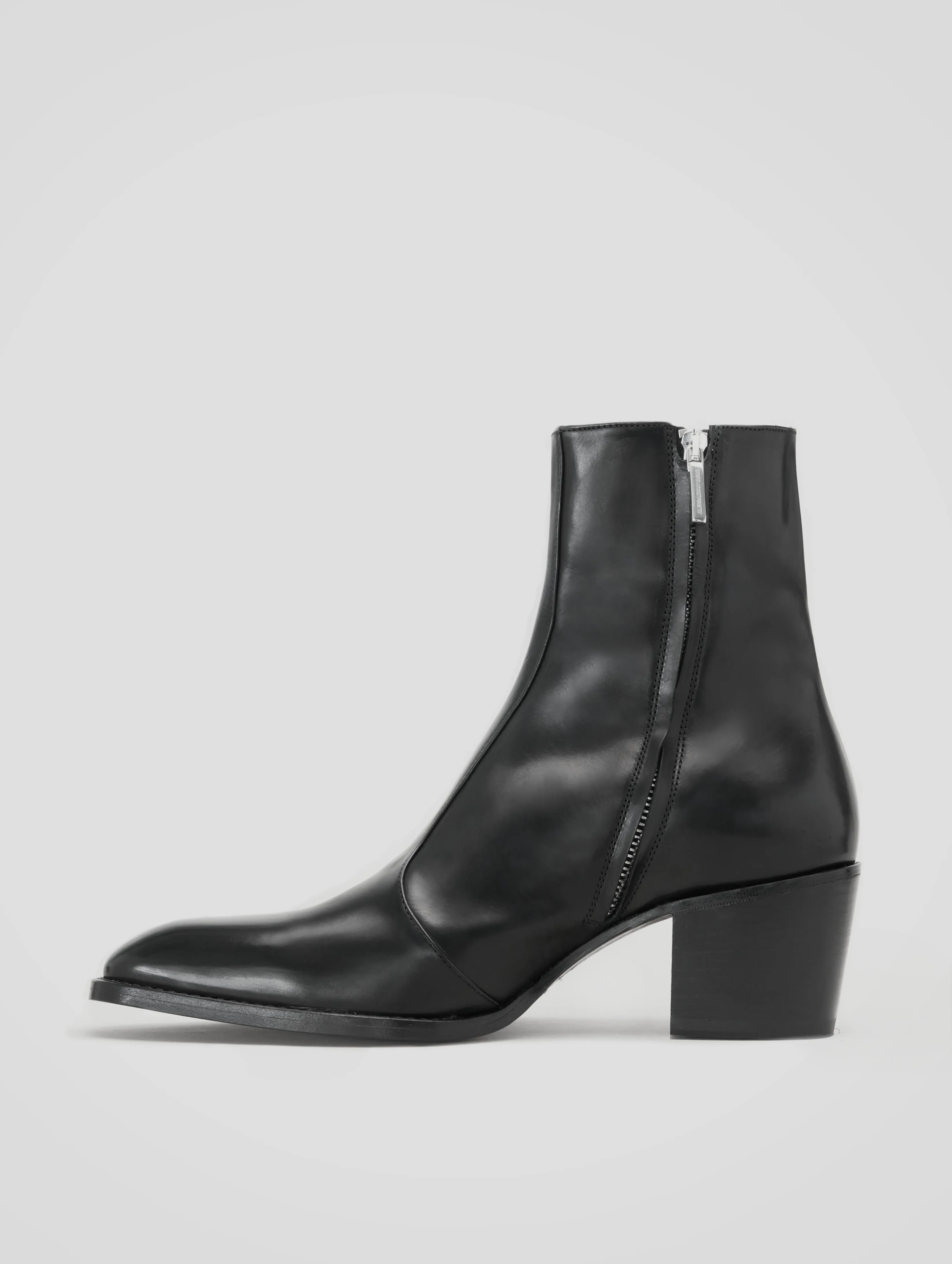 Out Of This World Boots ROMAN 60MM ANKLE BOOT IN BLACK CALFSKIN