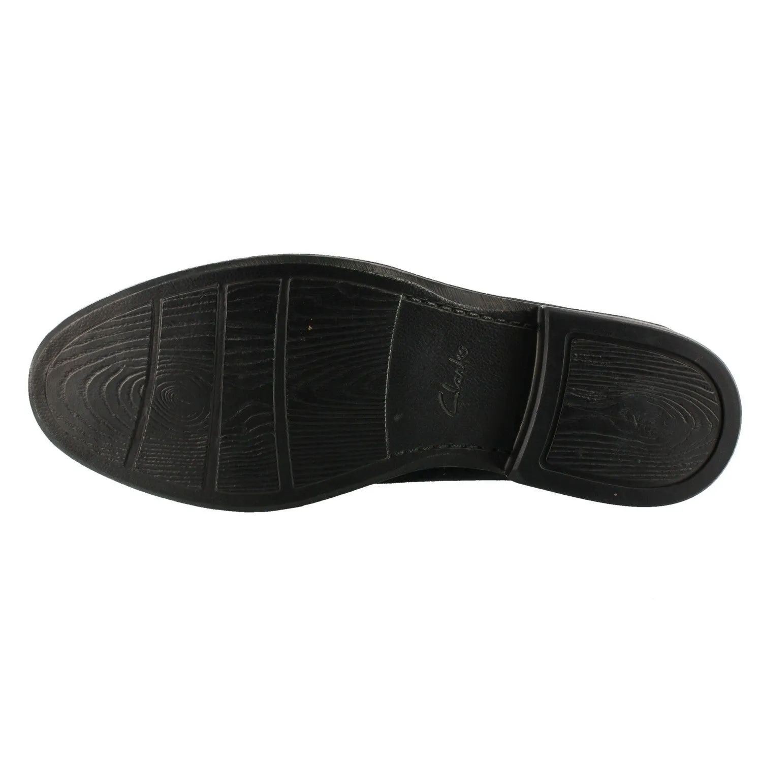 Clarks Mens Delsin Rise Black Dress Leather Shoes Moccasin Dress Shoes