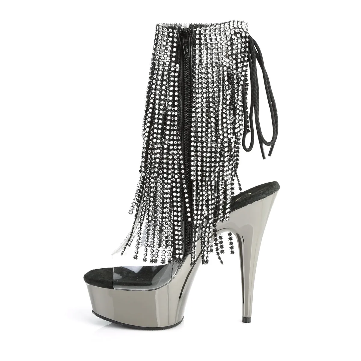 Carbon Asics DELIGHT-1017RSF Pleaser Clear/Black Sexy Platform Shoes (Pole Dancing Heels)