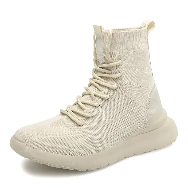 Women Boots Over the Knee Socks Shoes New Female Fashion Flat Shoes Autumn Winter long Boot for Women Body Shaping Sneakers Paul Green Shoes Flats