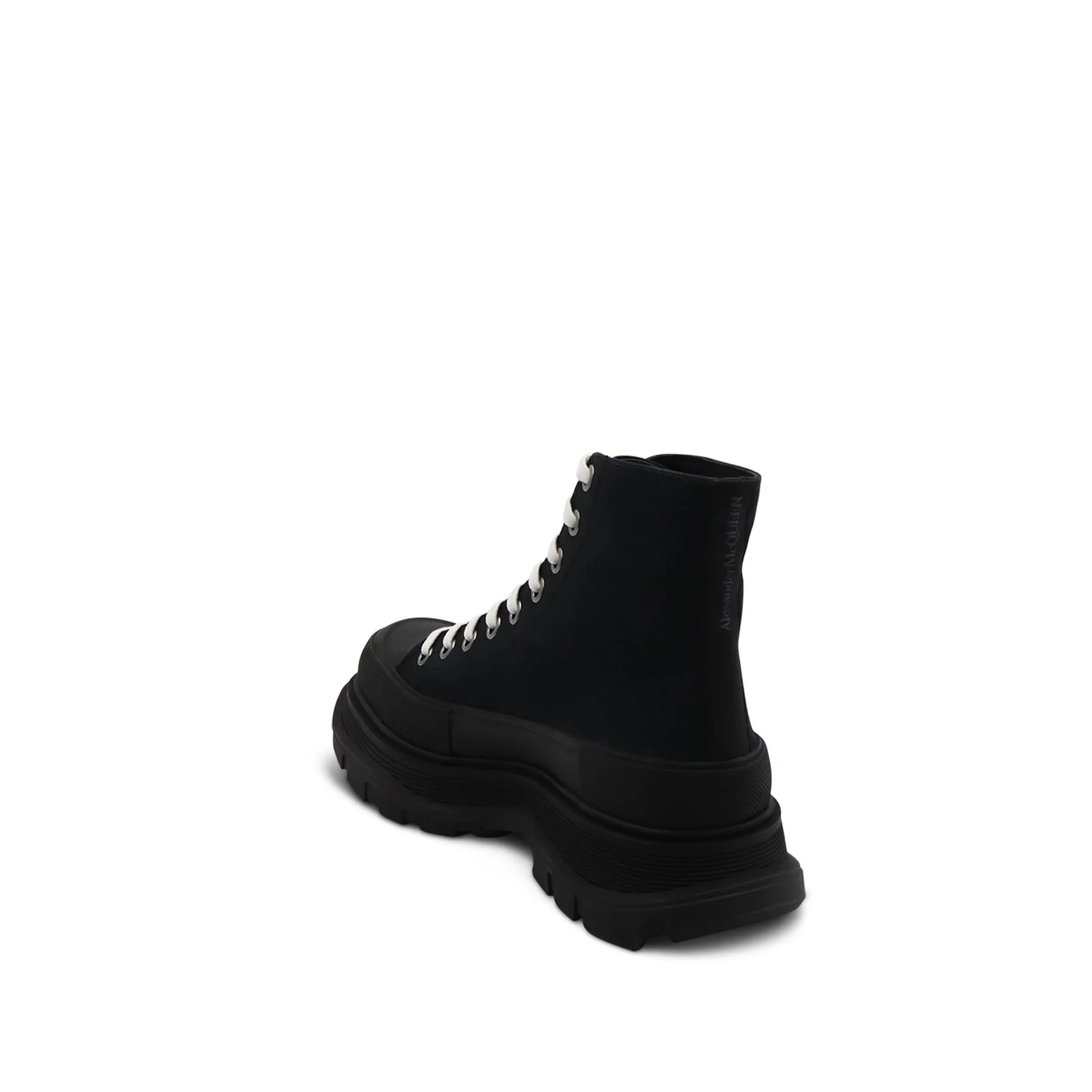 Boots Heels Tread Slick Canvas Boot in Black/Black