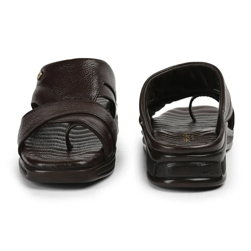 Slides And Socks Healers By Liberty Men 2050-802 Brown Casual Slippers