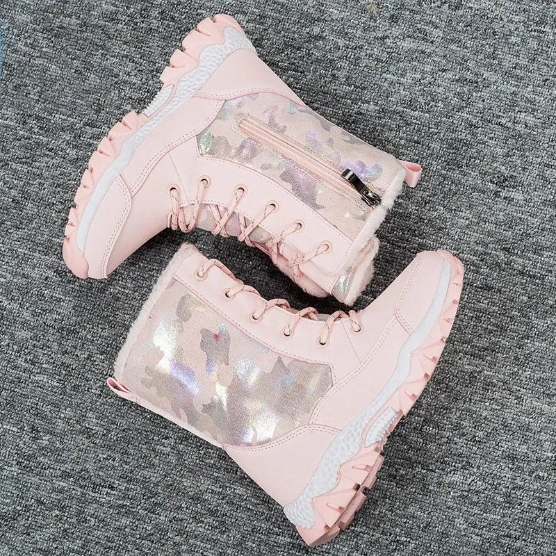 Adidas Dia De Los Muertos Shoes Elegant Waterproof Kids Girls Warm Snow Boots