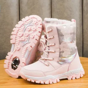 Elegant Waterproof Kids Girls Warm Snow Boots Adidas Taekwondo Shoes