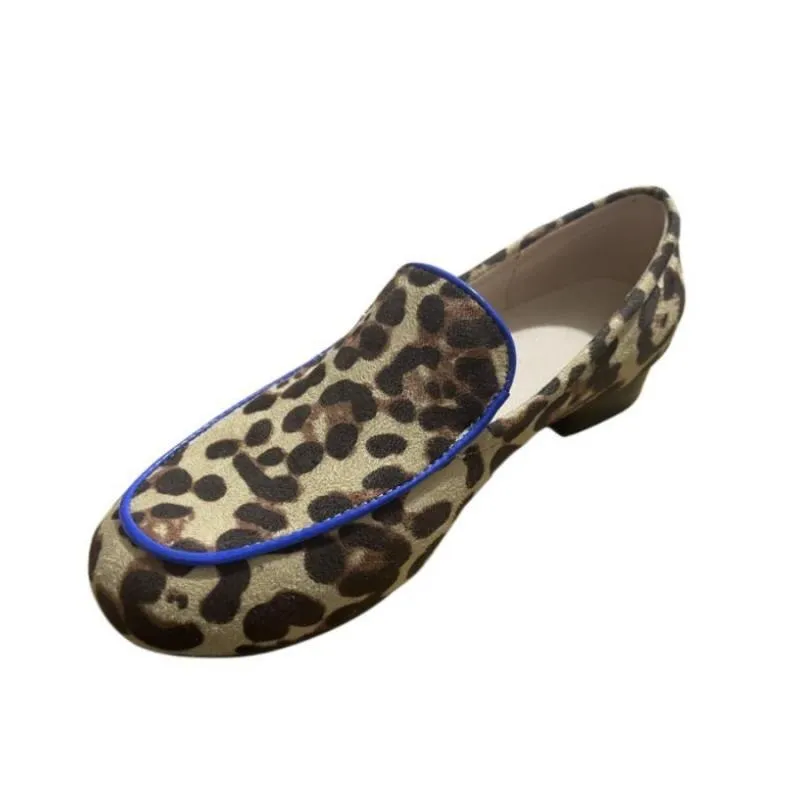 Casual Leather Loafers Purpdrank - Women Shoes 2023 Spring New Casual Low Heel Loafers Leopard Print Slip-On Women Single Shoes Plus Size 43