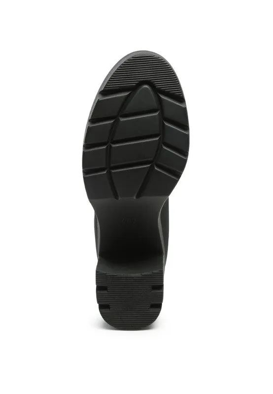 Zinnia Knitted Block Heeled Boots Adidas Shoes Mid