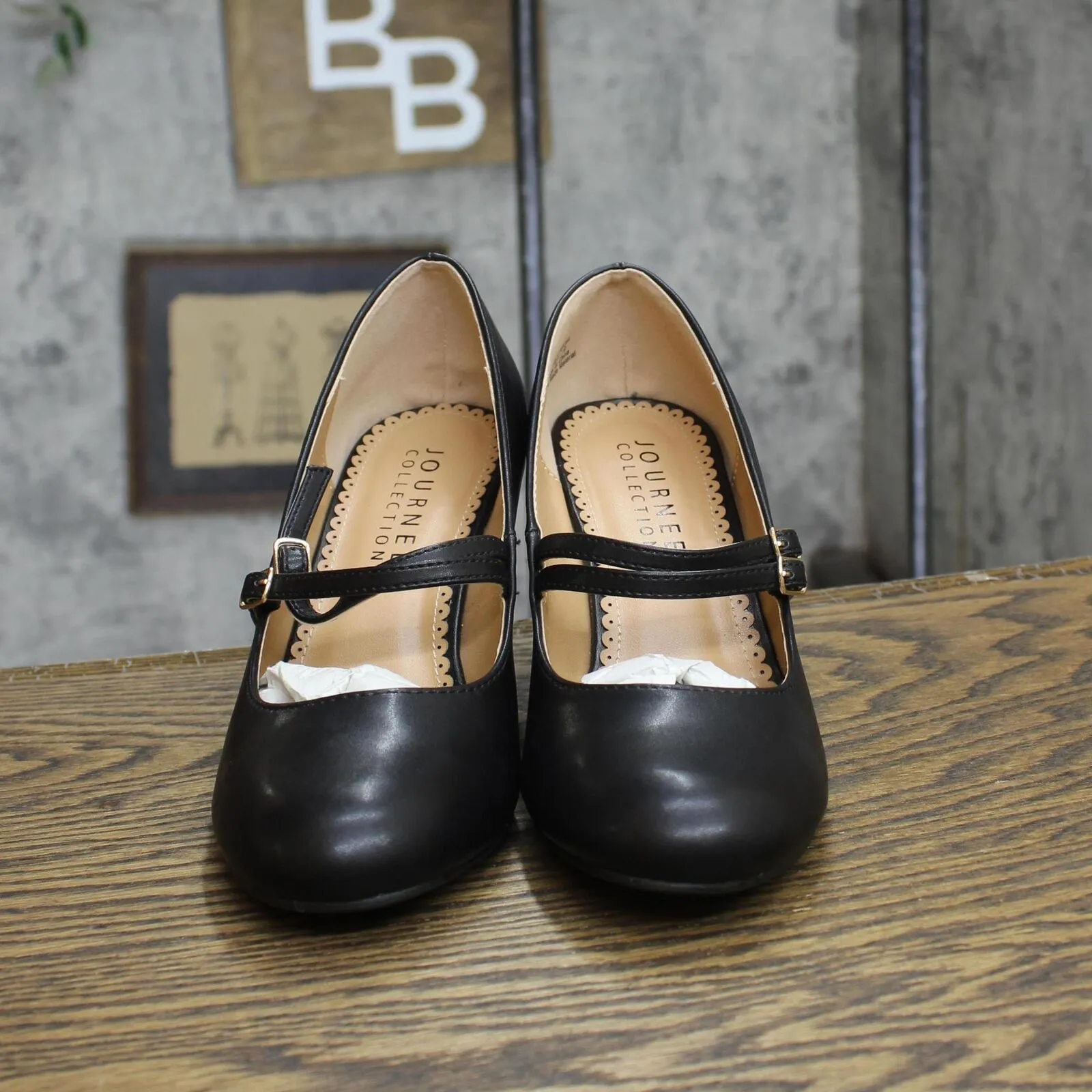 Mother Of The Bride Dresses And Shoes Journee Collection Womens Windy Round Toe Block Heel Mary Jane Pumps Black 7.5M