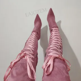 Thigh High Boots Faux Suede Stiletto 3 inch Heels 11  Adidas Ultraboost Shoes