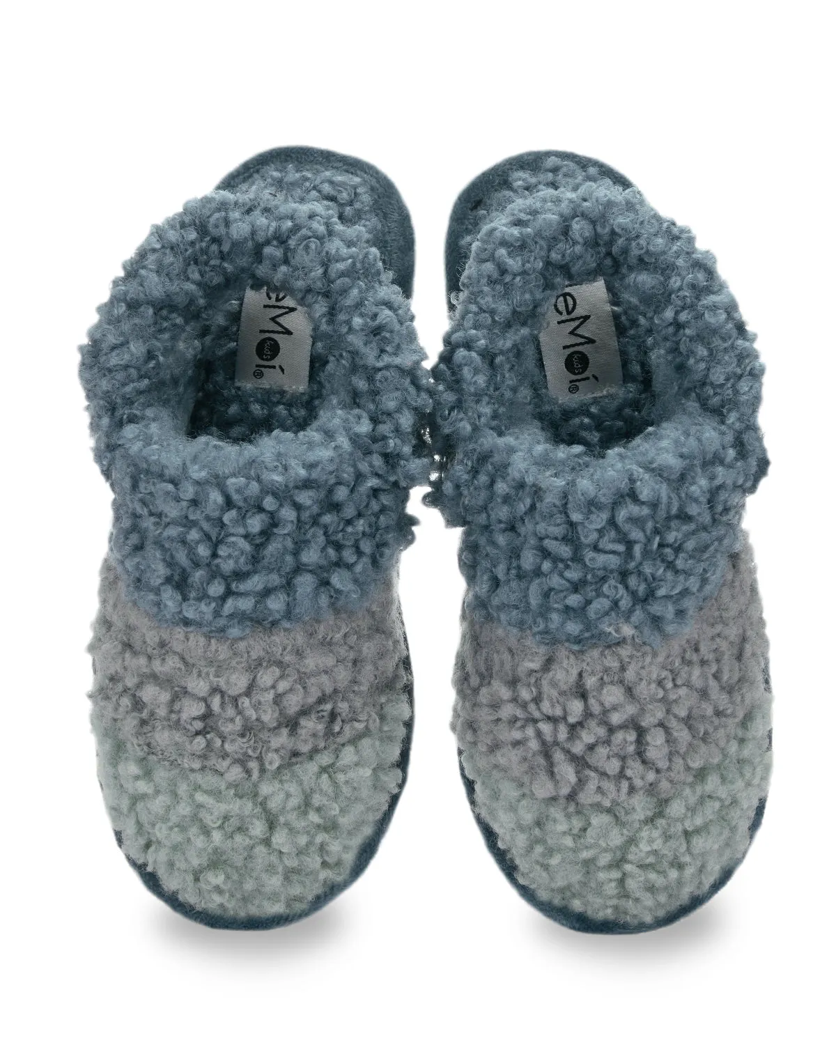 Ruby Slippers Hydrangea Size Kids' Shaggy Fur Plush Close Toed Slippers