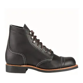 Best Winter Rubber Work Boots Red Wing Heritage Women's Iron Ranger-W Work Boot in Black Boundary
