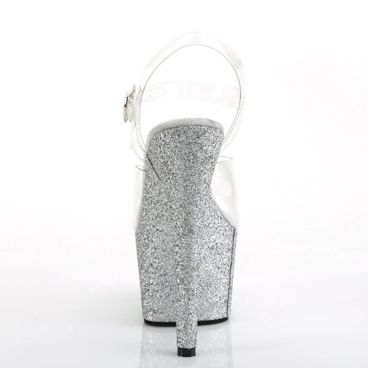 ADORE-708HMG Pleaser Clear/Silver Multi Glitter Sexy Platform Shoes (Pole Dancing Heels) Asics Fashion Shoes