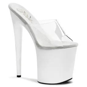 FLAMINGO-801 Pleaser Clear/White Sexy Platform Shoes (Pole Dancing Heels) Best Asics Cushioned Running Shoes