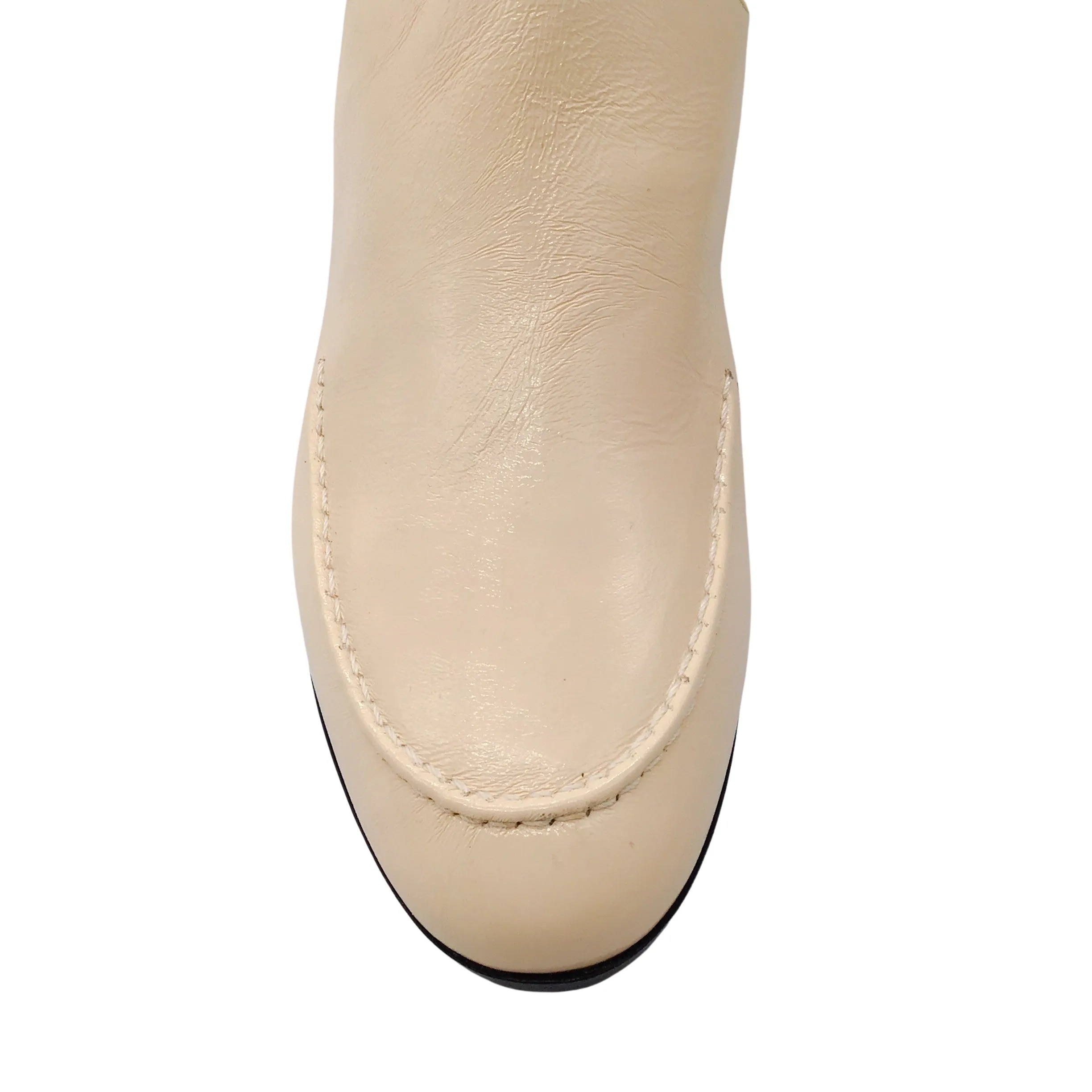 Pierre Hardy Ivory Patent Leather Ankle Boots Big Adidas Shoes