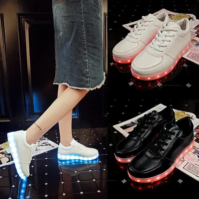 LED Shoes Mens White Low Top Remote Light Shoes Asics Tiger Gel-mai Shoes
