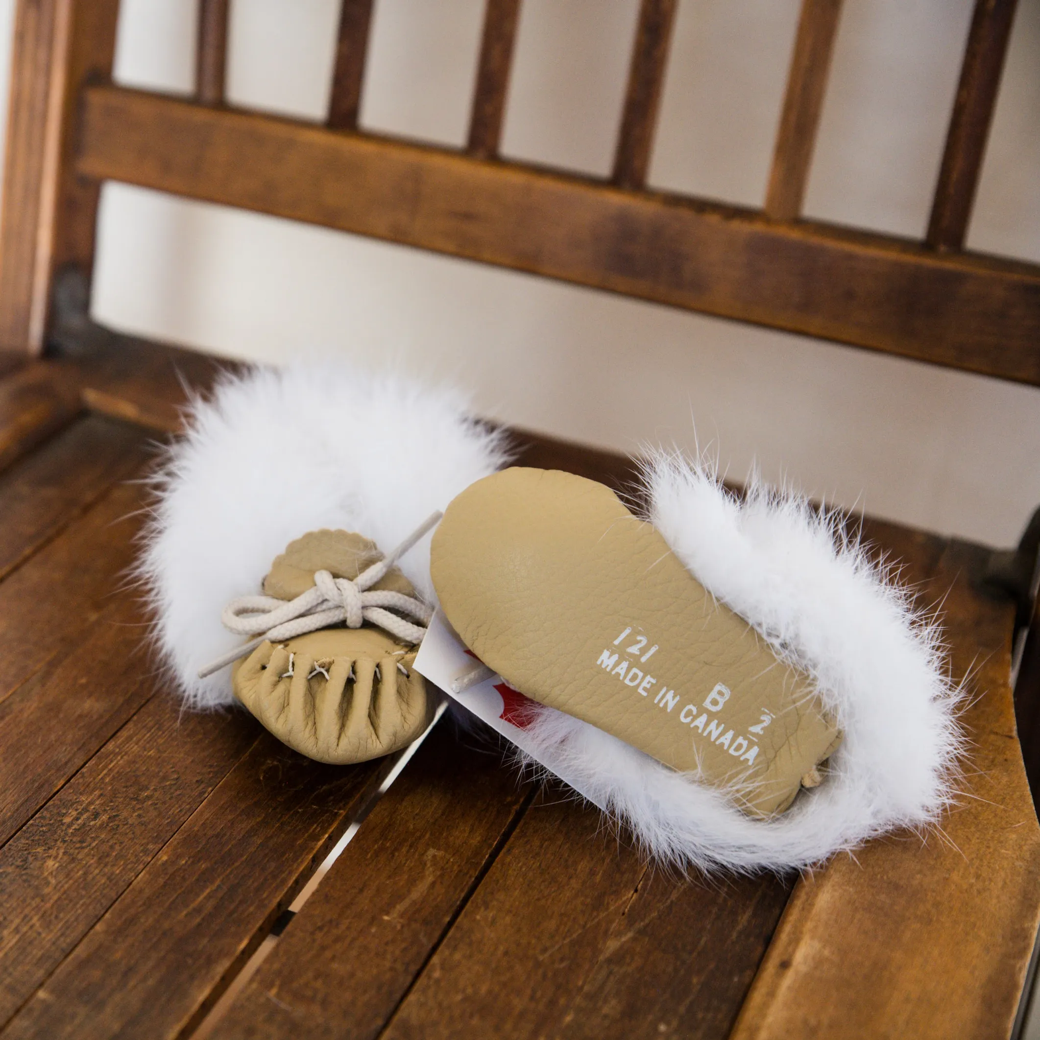 Tan Baby Moccasin Petite Knee Boots