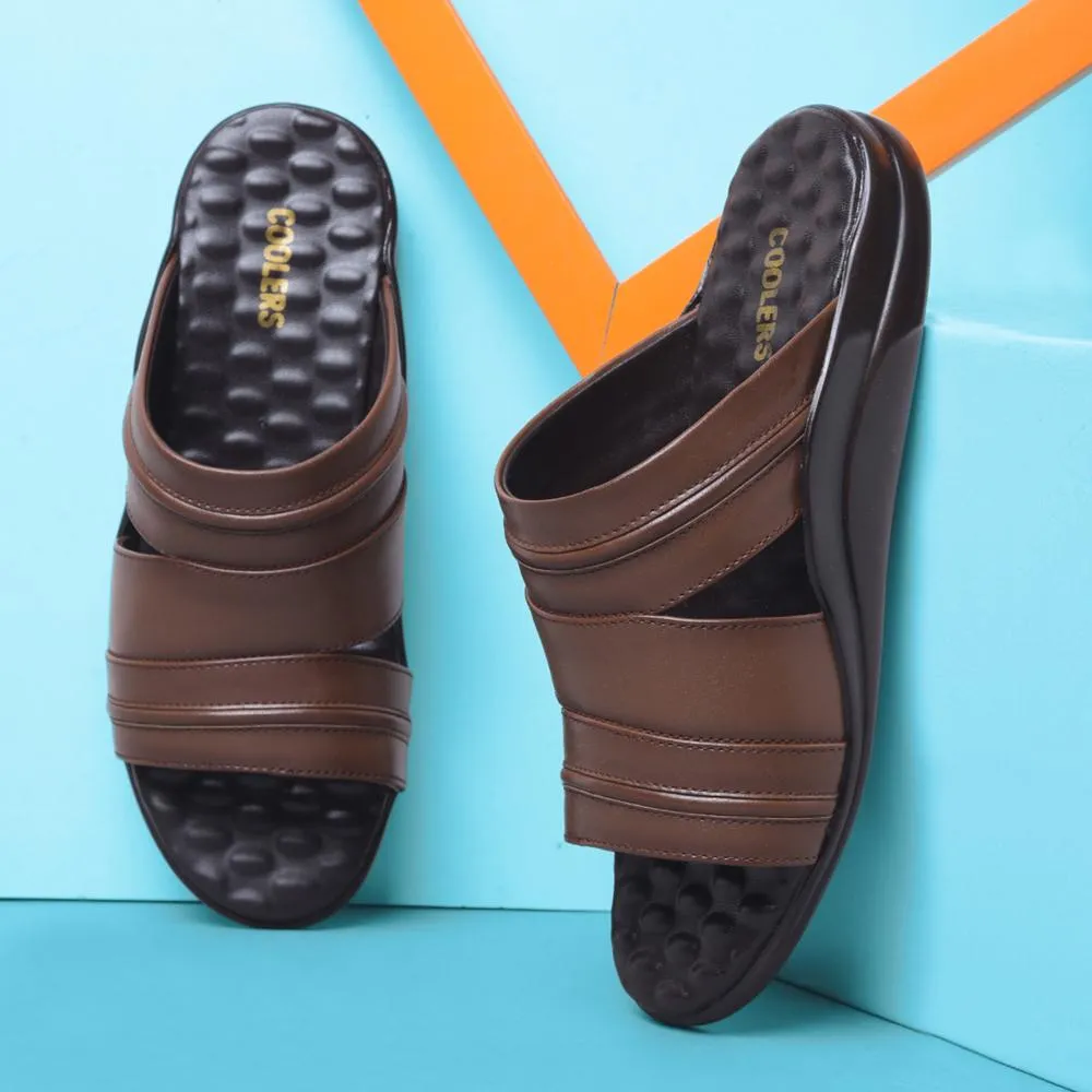 Secret Treasures Slippers Coolers Tan Casual Slippers For Men 7193-901 By Liberty