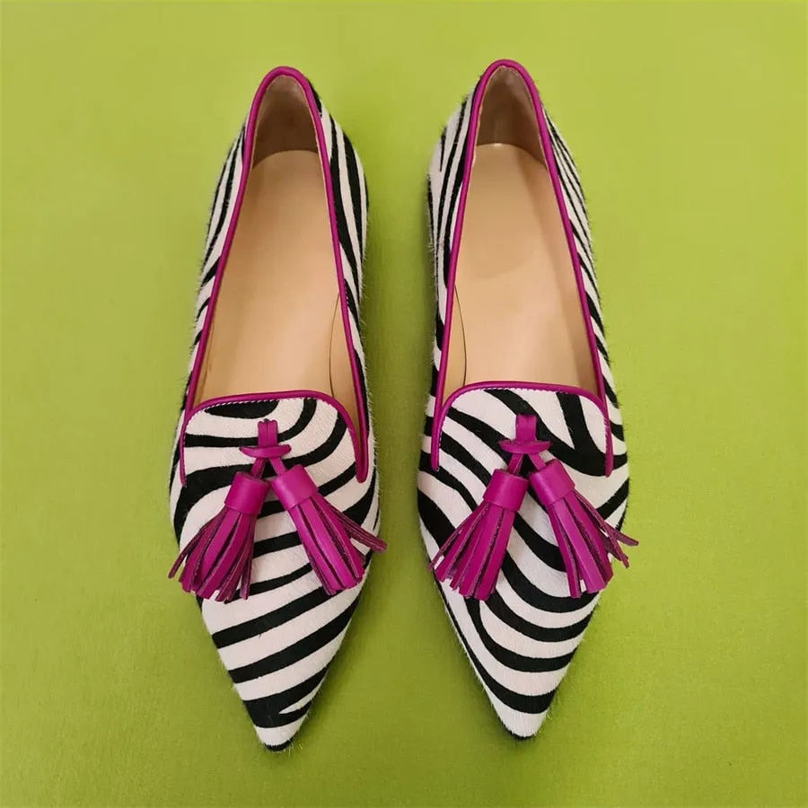 Flat Shoes Business Casual Purpdrank - Women Shoes 2023 Spring Casual Female Shoes Faux Suede Pointed Toe Office Leopard Print Flat Muller Shoes Size 43