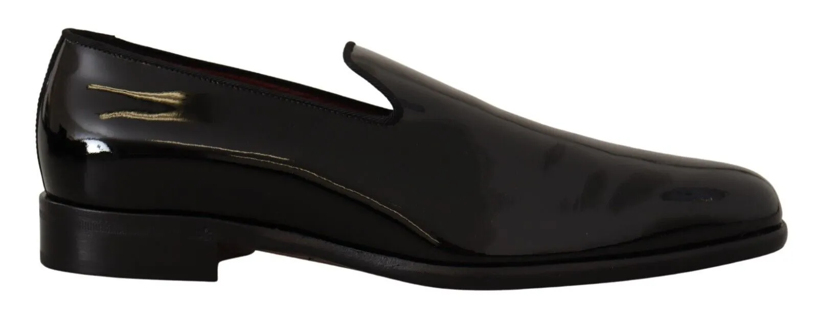 Martens Loafers Dolce & Gabbana Elegant Black Patent Leather Loafers