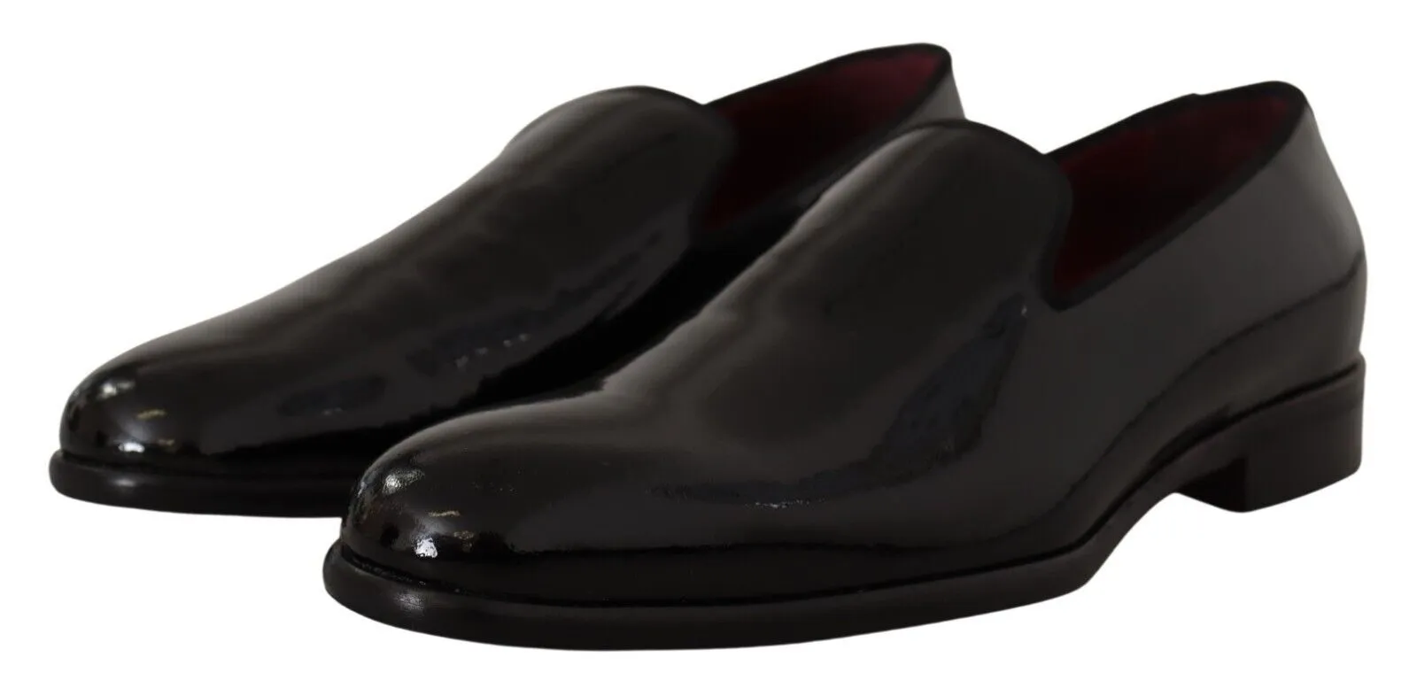 Dolce & Gabbana Elegant Black Patent Leather Loafers Loafers And Leather Jacket